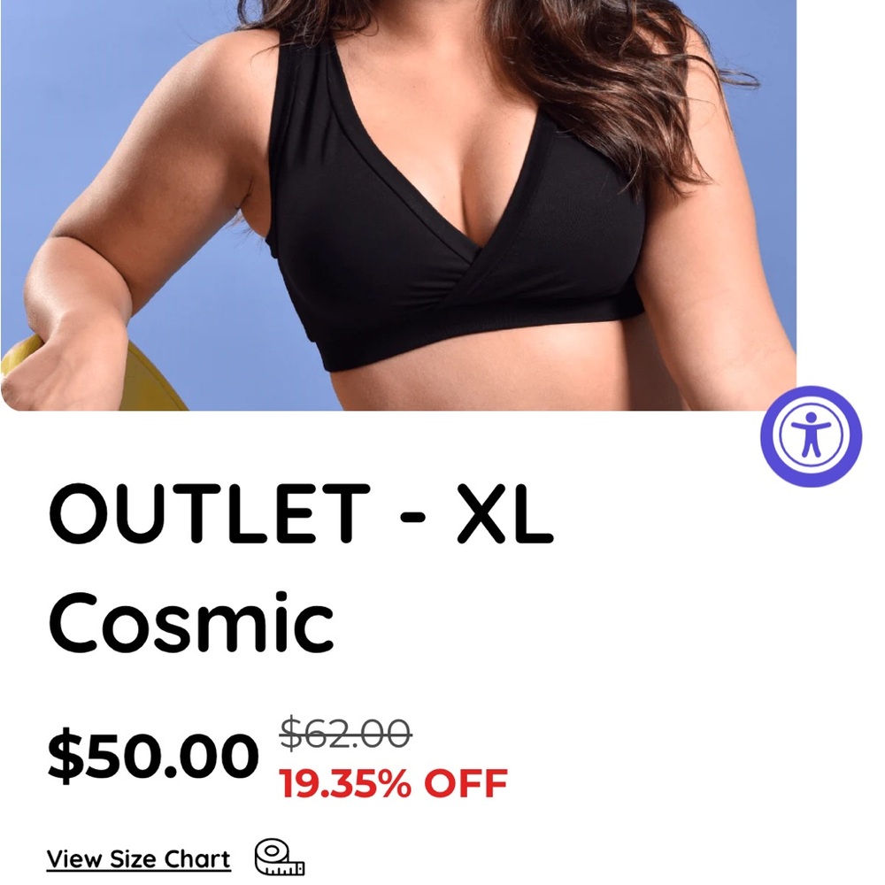 Molke Black Women's Bra - XL